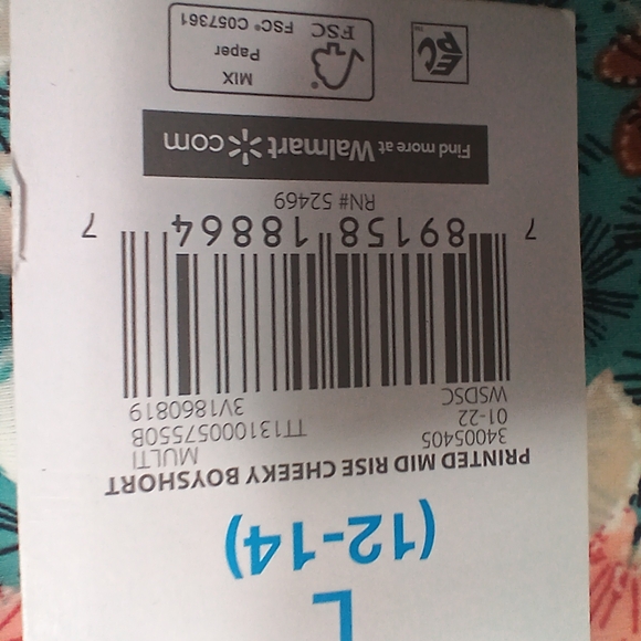 Time and Tru Floral Blue and Pink Swim Set Women's Size Bottoms L TOP 1X - Picture 6 of 12